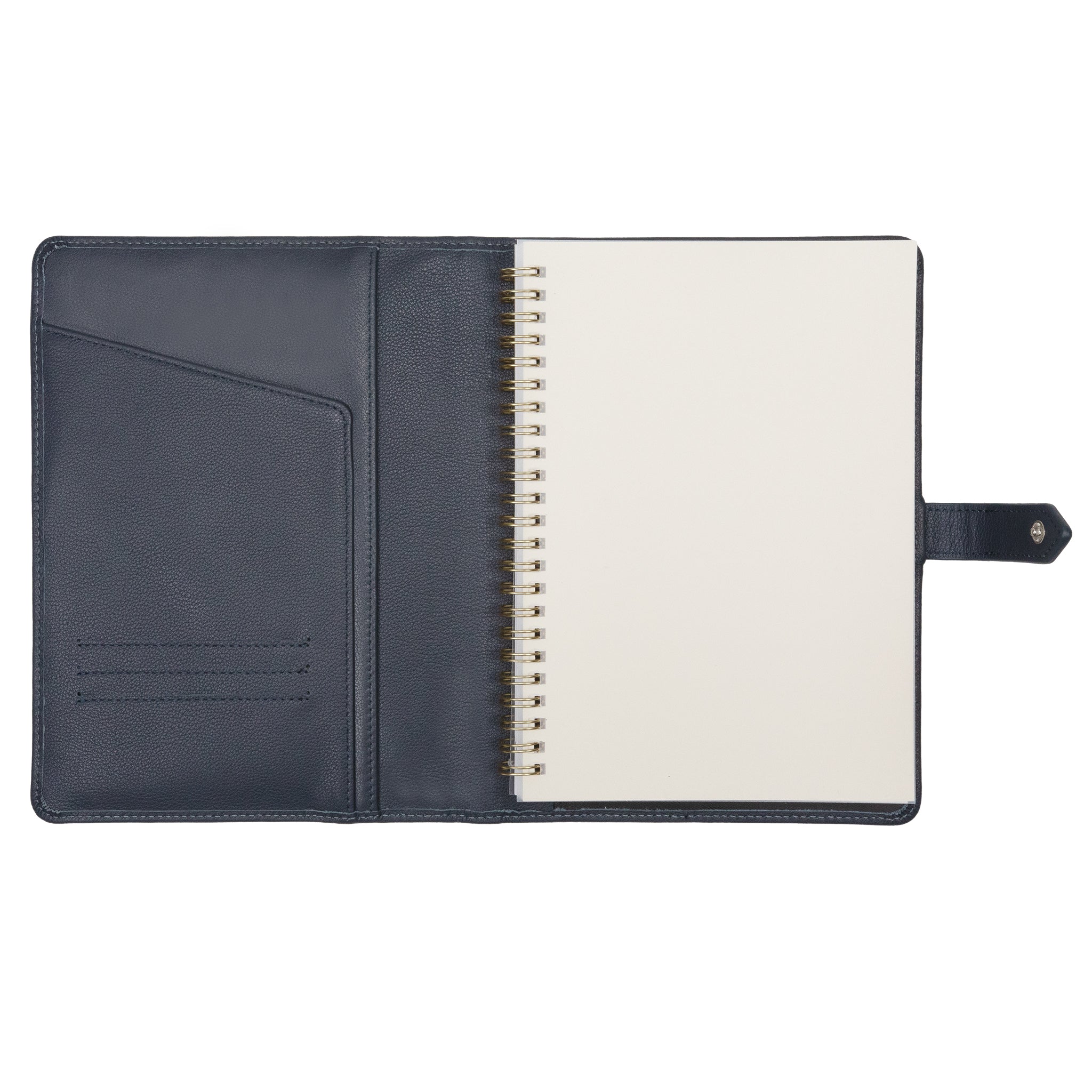 Signature Leather Journal - Navy