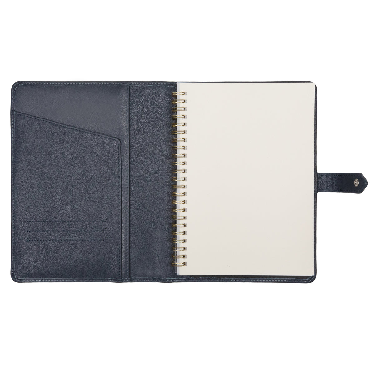 Signature Leather Journal - Navy